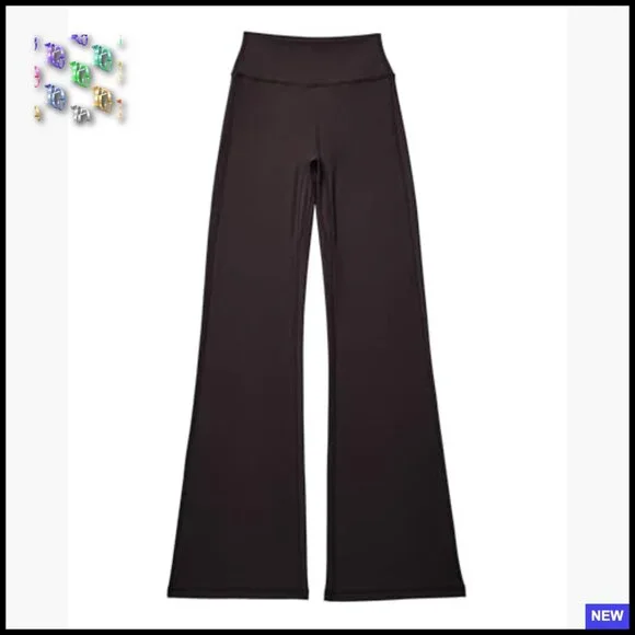 Padded Tank Top Flare Leggings Workout Set Silky Smooth Slim Fit Pilates Outfit - Picture 5 of 7